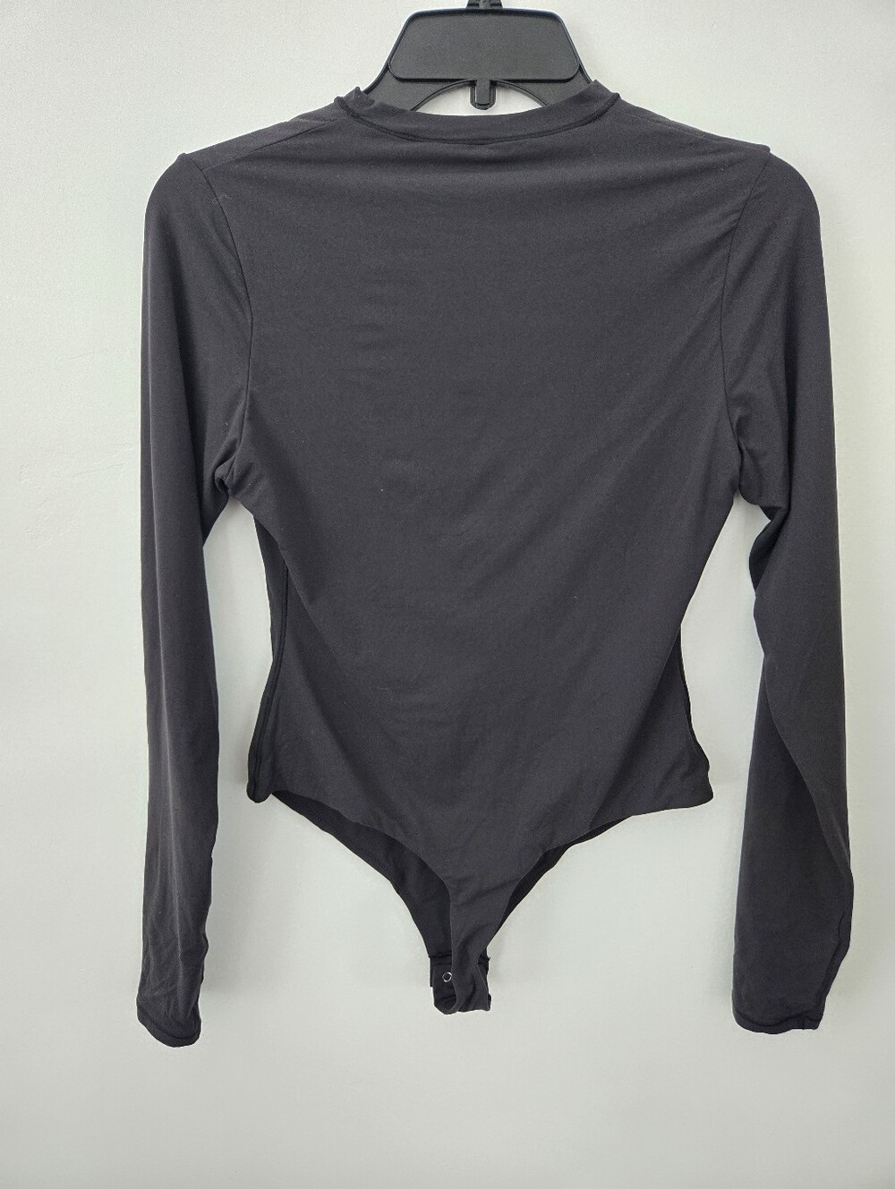 SKIMS Fits Everybody Long Sleeve Crew Neck Bodysuit. Onyx. Size Large. - Picture 5 of 9